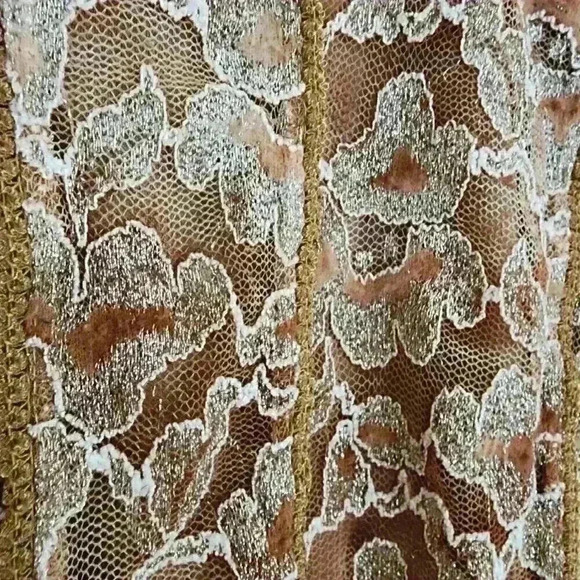 Cato Lace Bronze Colored Long Sleeve Blouse Size XL Casual Formal Office Wear - Picture 4 of 8